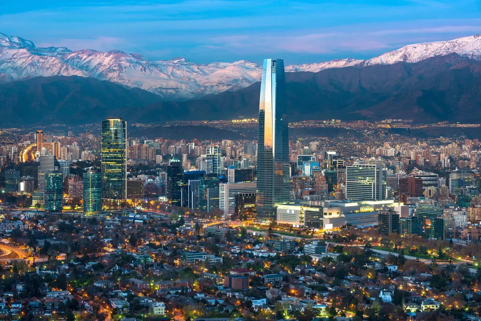 Paisagem andina do Chile